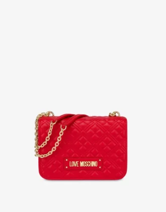 Bolso de hombro acolchado brillante