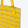 Bolso shopper de ante con Smiley® estampado por toda la superficie Bolso shopper de ante con Smiley® estampado por toda la superficie