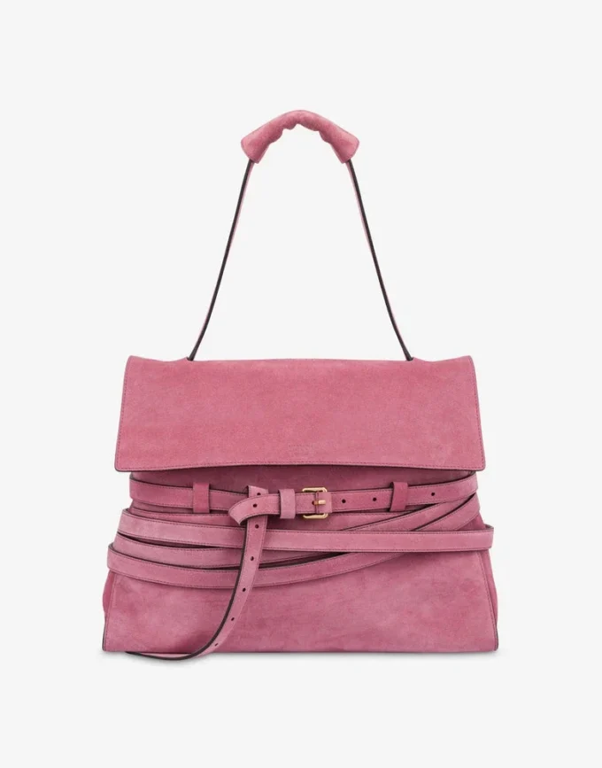 Bolso Tie Me de Moschino en ante Mediano Bolso Tie Me de Moschino en ante Mediano