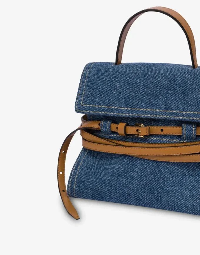 Bolso Tie Me de Moschino en denim