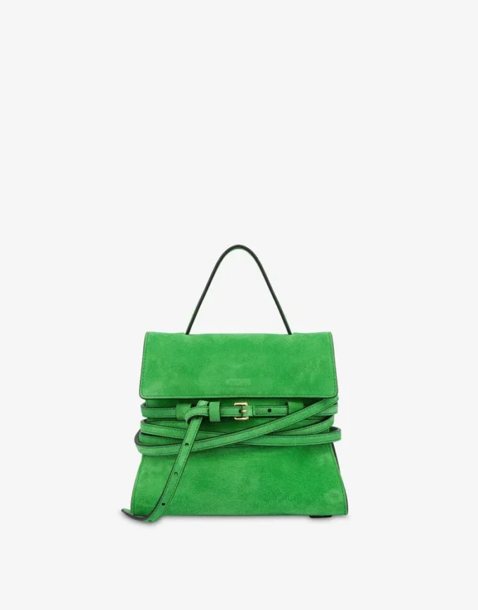 Bolso Tie Me de Moschino en gamuza Pequeño Bolso Tie Me de Moschino en gamuza Pequeño