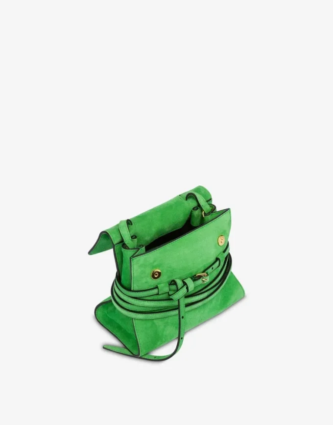 Bolso Tie Me de Moschino en gamuza Pequeño Bolso Tie Me de Moschino en gamuza Pequeño
