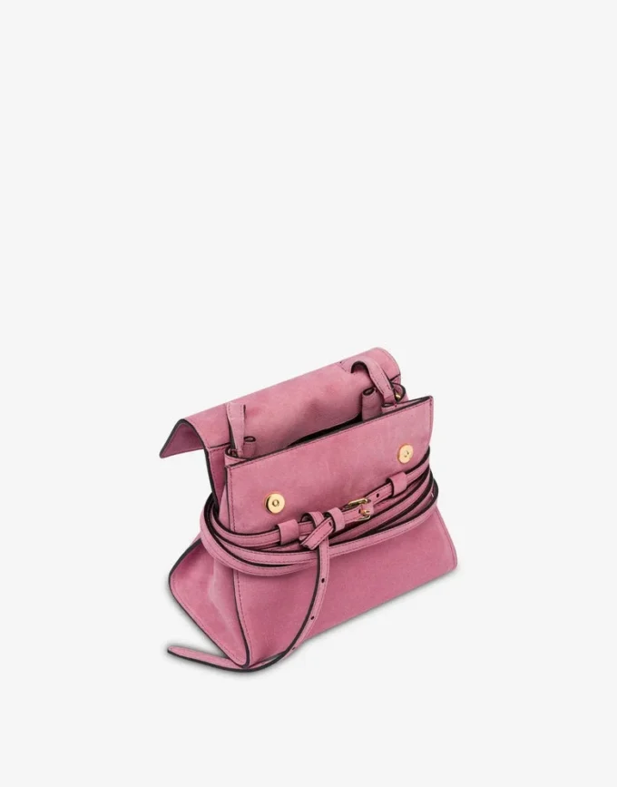 Bolso Tie Me de Moschino en gamuza Pequeño Bolso Tie Me de Moschino en gamuza Pequeño
