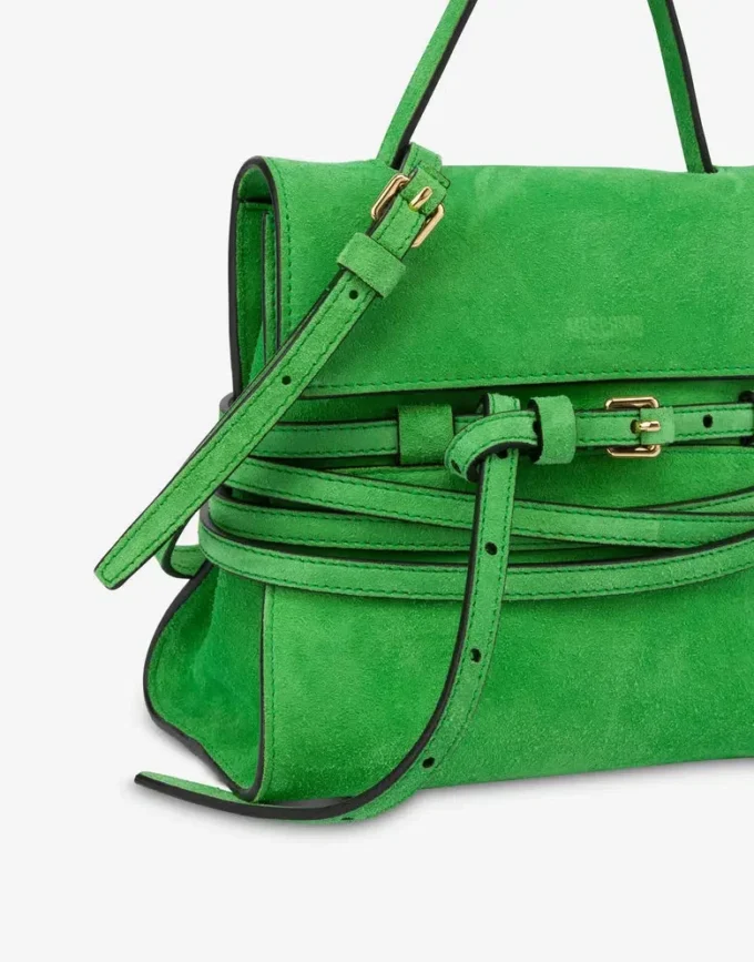Bolso Tie Me de Moschino en gamuza Pequeño Bolso Tie Me de Moschino en gamuza Pequeño