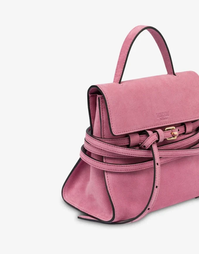 Bolso Tie Me de Moschino en gamuza Pequeño Bolso Tie Me de Moschino en gamuza Pequeño