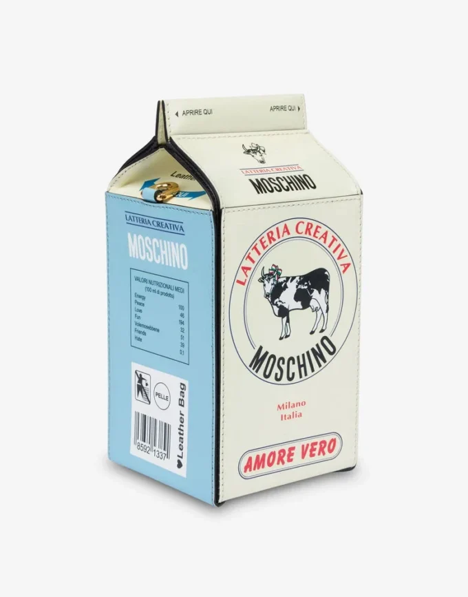 Bolso tipo cartón de leche