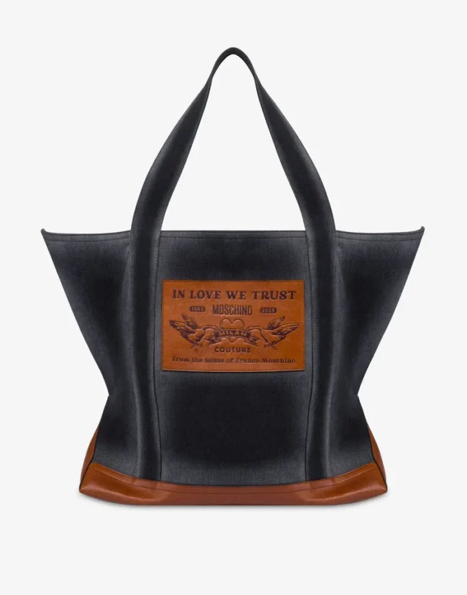 Bolso tote maxi de denim Bolso tote maxi de denim