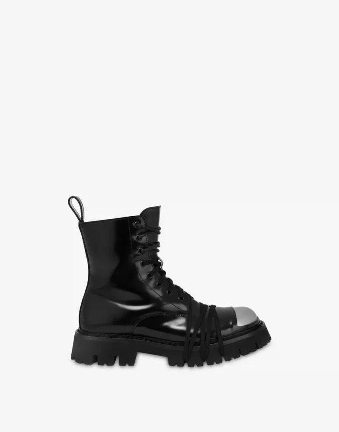 Botas militares de piel de becerro Botas militares de piel de becerro