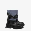 Botines de denim y piel de becerro Botines de denim y piel de becerro