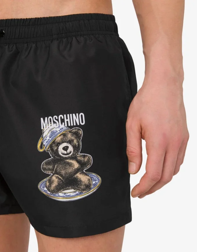 Boxers de nylon para playa Moschino Teddy Bear