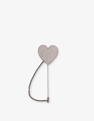 Broche metálico con pedrería