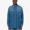 Camisa de algodón denim azul Camisa de algodón denim azul