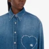 Camisa de algodón denim azul Camisa de algodón denim azul