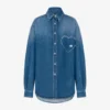 Camisa de algodón denim azul Camisa de algodón denim azul