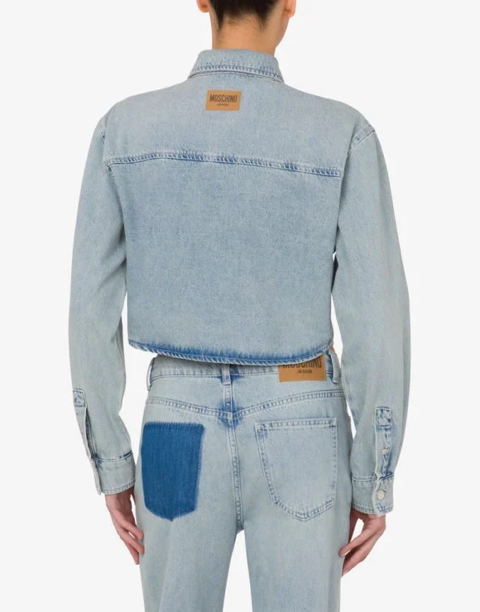 Camisa de denim de algodón ligero