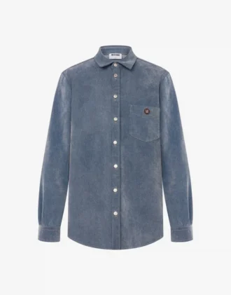 Camisa de denim flocado
