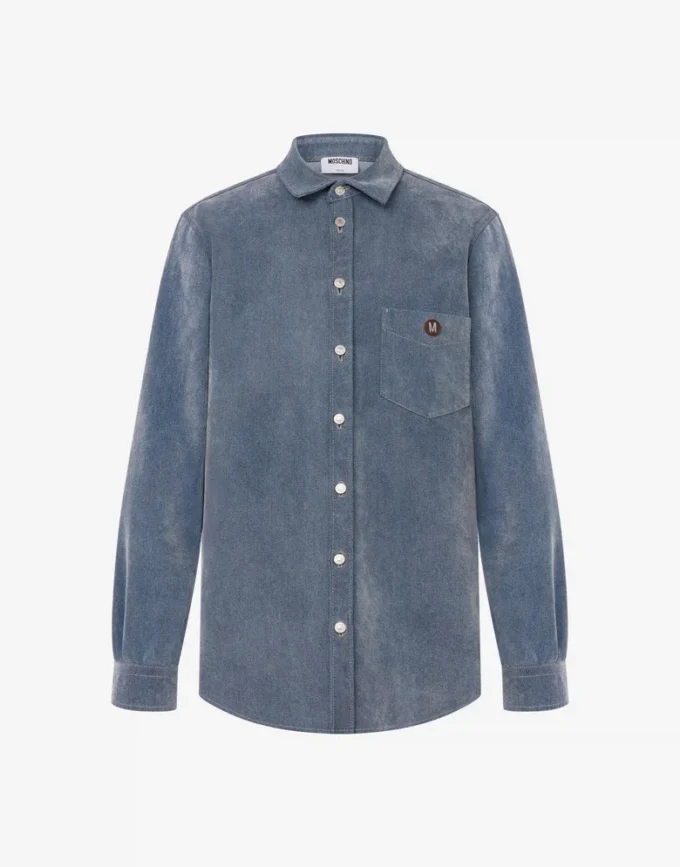 Camisa de denim flocado Camisa de denim flocado