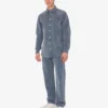 Camisa de denim flocado Camisa de denim flocado