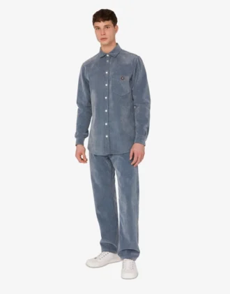 Camisa de denim flocado