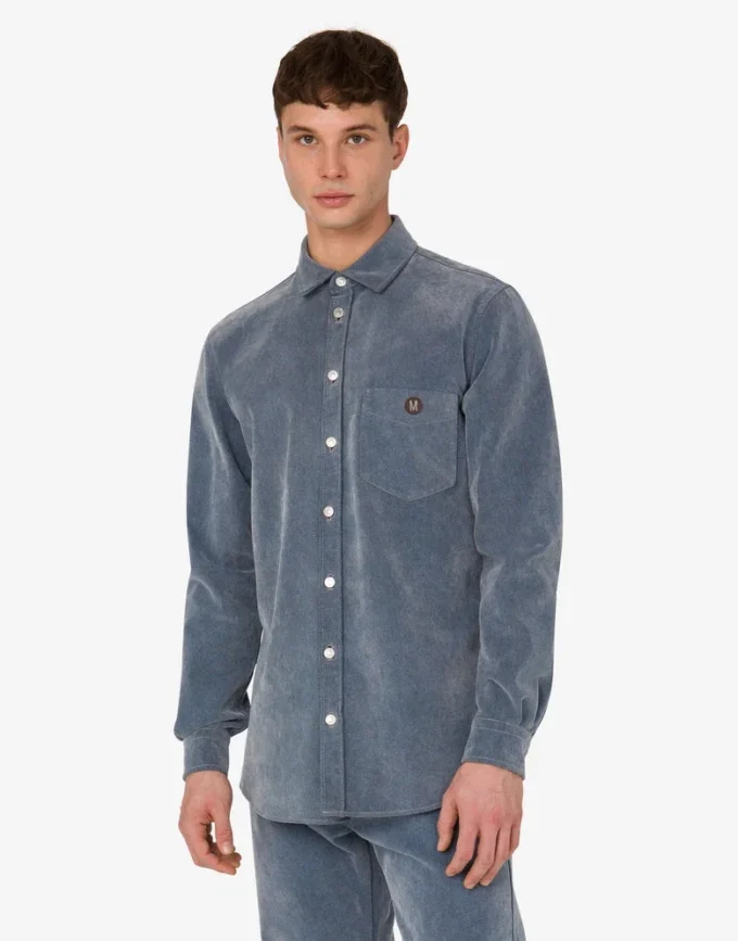 Camisa de denim flocado Camisa de denim flocado