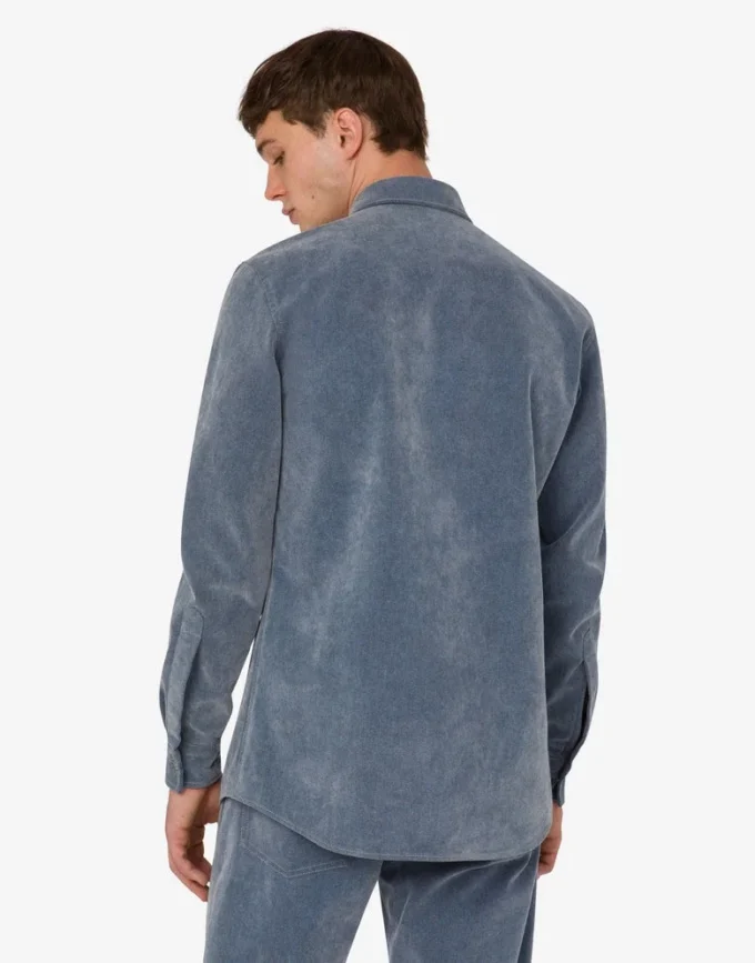 Camisa de denim flocado Camisa de denim flocado