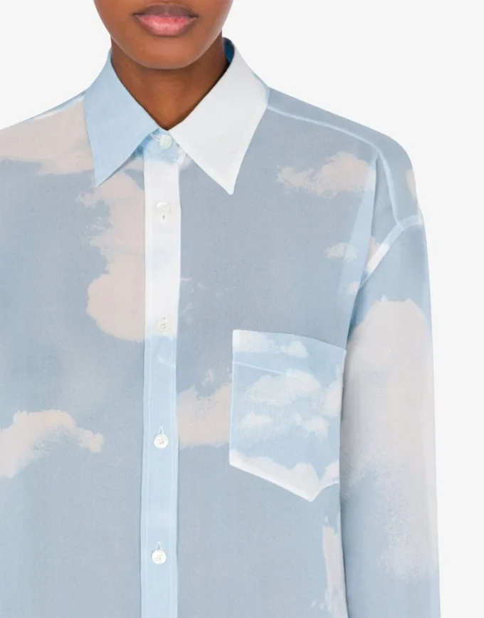 Camisa de georgette «In The Cloud» Camisa de georgette «In The Cloud»