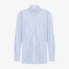 Camisa de popelín Bordado de ganso Camisa de popelín Bordado de ganso
