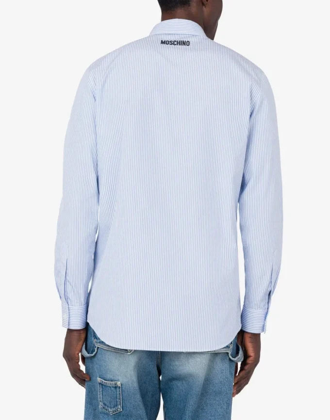 Camisa de popelín Bordado de ganso Camisa de popelín Bordado de ganso