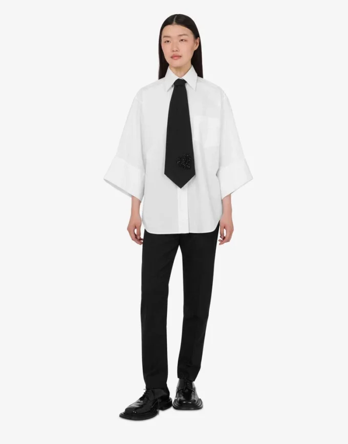 Camisa de popelín de algodón