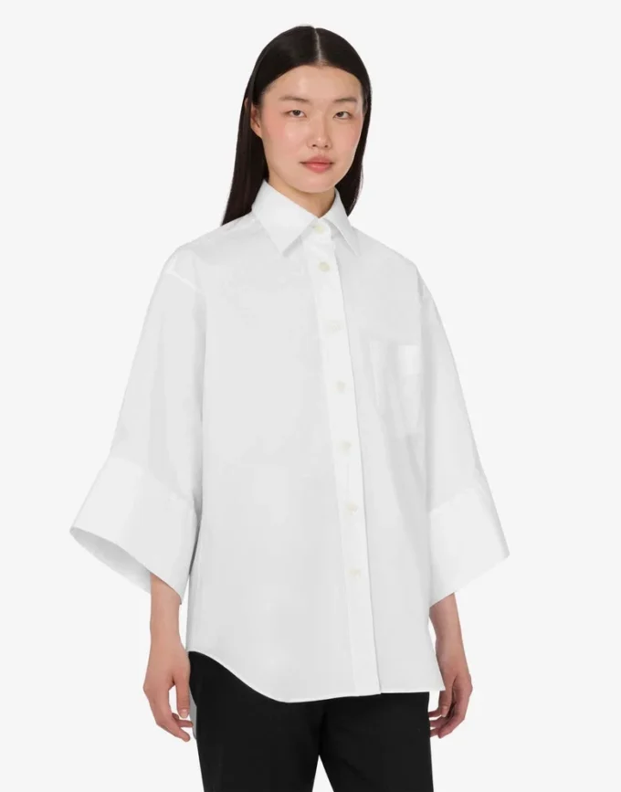 Camisa de popelín de algodón