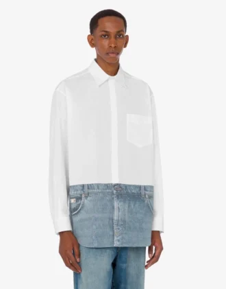 Camisa de popelín de algodón estampada