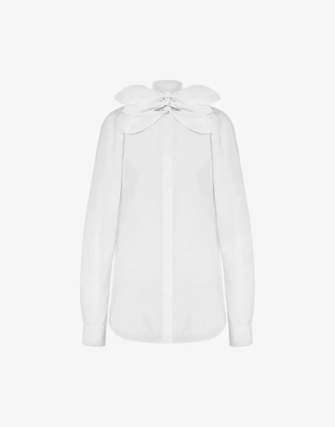 Camisa de popelín de algodón jacquard