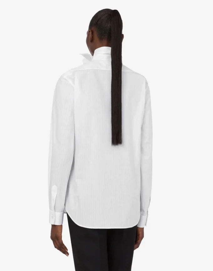 Camisa de popelín de algodón jacquard