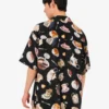 Camisa de satén de seda estampada Camisa de satén de seda estampada