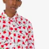 Camisa ligera de popelín de algodón con estampado Camisa ligera de popelín de algodón con estampado