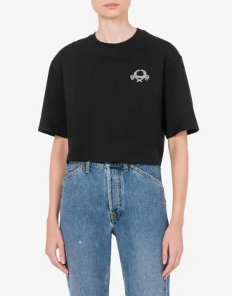 Camiseta corta con logotipo Laurel Crown