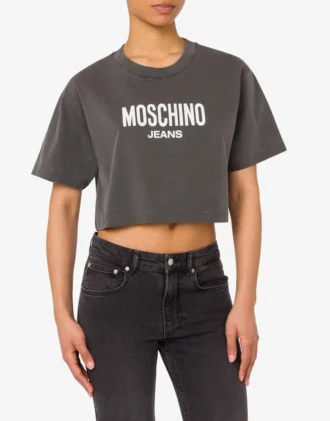 Camiseta corta de jersey de algodón estampado