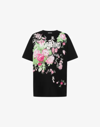 Camiseta de algodón grueso estampada