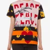 Camiseta de jersey de algodón estampada