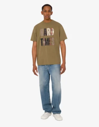 Camiseta de jersey de algodón orgánico bordada