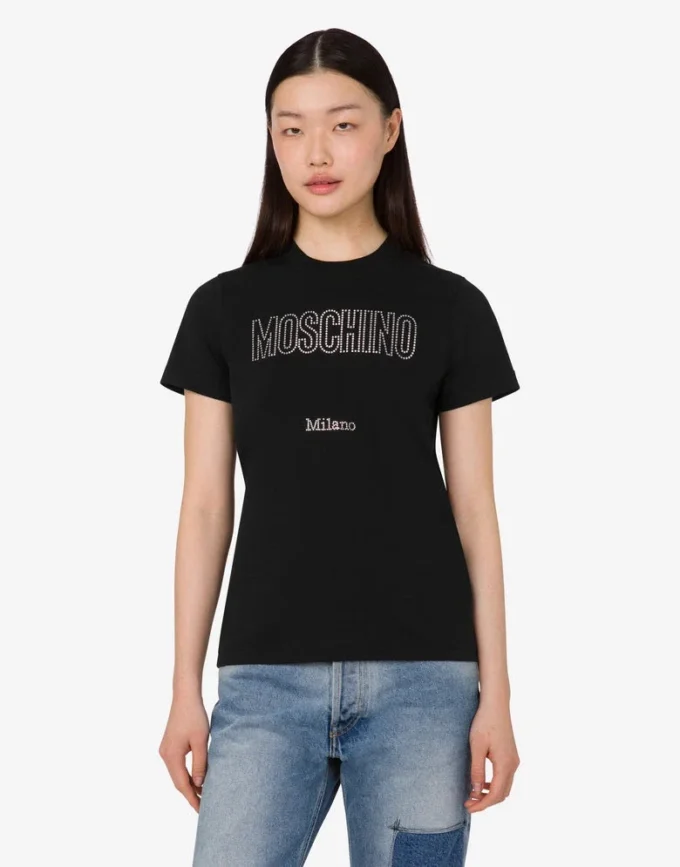 Camiseta de jersey de algodón orgánico decorada