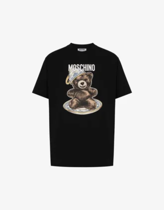 Camiseta de jersey de algodón orgánico Moschino Teddy Bear