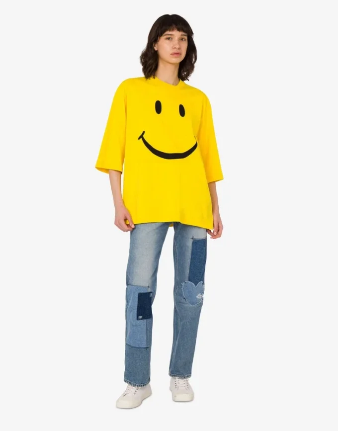 Camiseta de jersey de algodón orgánico Smiley® Camiseta de jersey de algodón orgánico Smiley®
