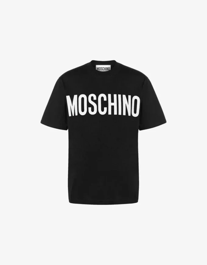 Camiseta de jersey elástico con logotipo