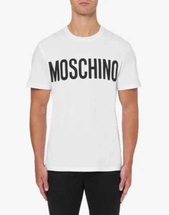 Camiseta de jersey elástico con logotipo