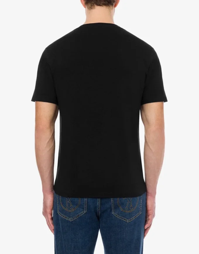 Camiseta de jersey elástico con logotipo
