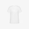 Camiseta de jersey orgánico Bordado de ganso