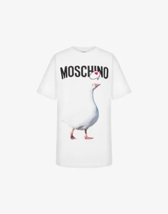 Camiseta de jersey orgánico con estampado de ganso