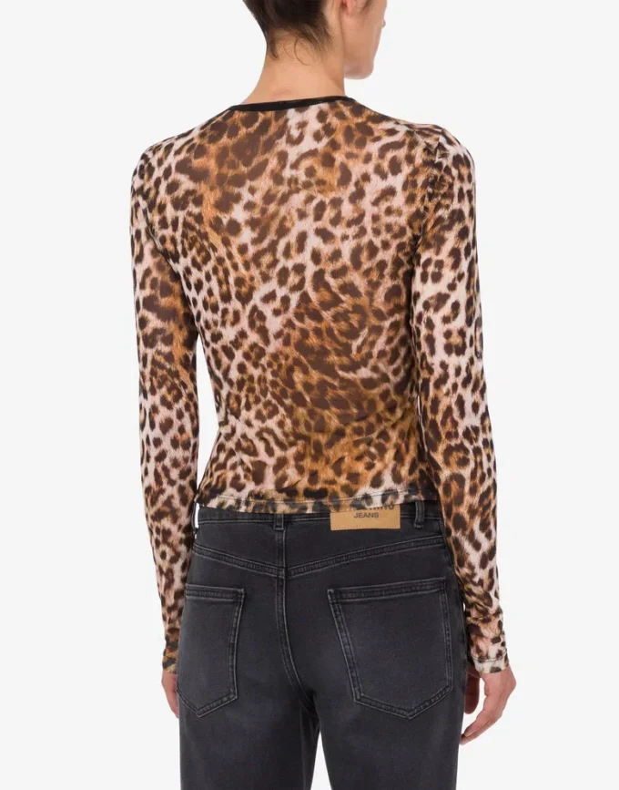 Camiseta de malla estampada