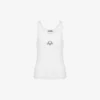 Camiseta sin mangas de algodón elástico con logotipo Laurel Crown